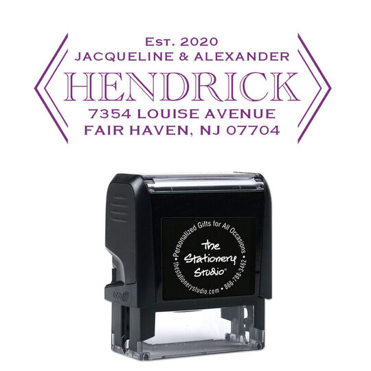 Hendrick Address Rectangular Self Inking Stamper